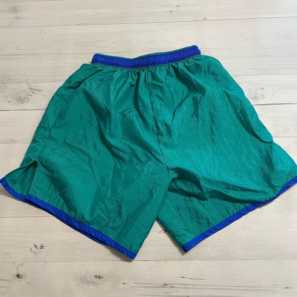 Vintage womens white cactus teal windbreaker shorts small